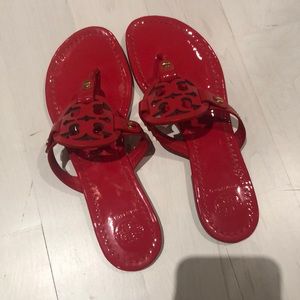 Tory Burch Patent Pink Thong Sandal